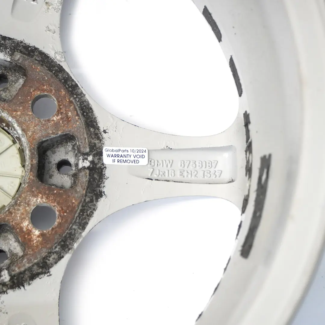 Alloy Rim 16" 7J ET:47 Star Spoke to BMW Z4 E85 Silver Wheel with Part number 6758187 BMW Z4 E85 Silver Wheel Alloy Rim 16" 7J ET:47 Star Spoke - SKU 6758187-3 - Part number 6758187