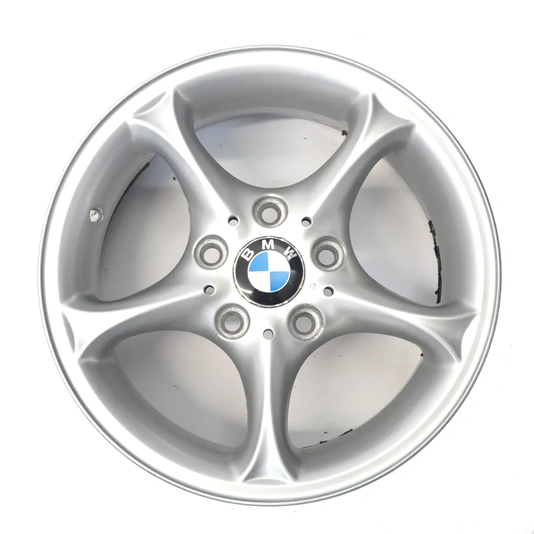 Alloy Rim 16" 7J ET:47 Star Spoke to BMW Z4 E85 Silver Wheel with Part number 6758187 BMW Z4 E85 Silver Wheel Alloy Rim 16" 7J ET:47 Star Spoke - SKU 6758187-4 - Part number 6758187