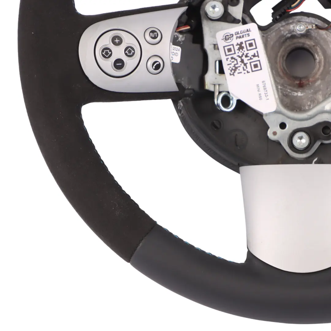 Steering Wheel Mini Cooper R50 R52 R53 NEW Black Leather / Alcantara Sport to with Part number 6762458 Steering Wheel Mini Cooper R50 R52 R53 NEW Black Leather / Alcantara Sport - SKU 6769733-1 - Part number 6762458
