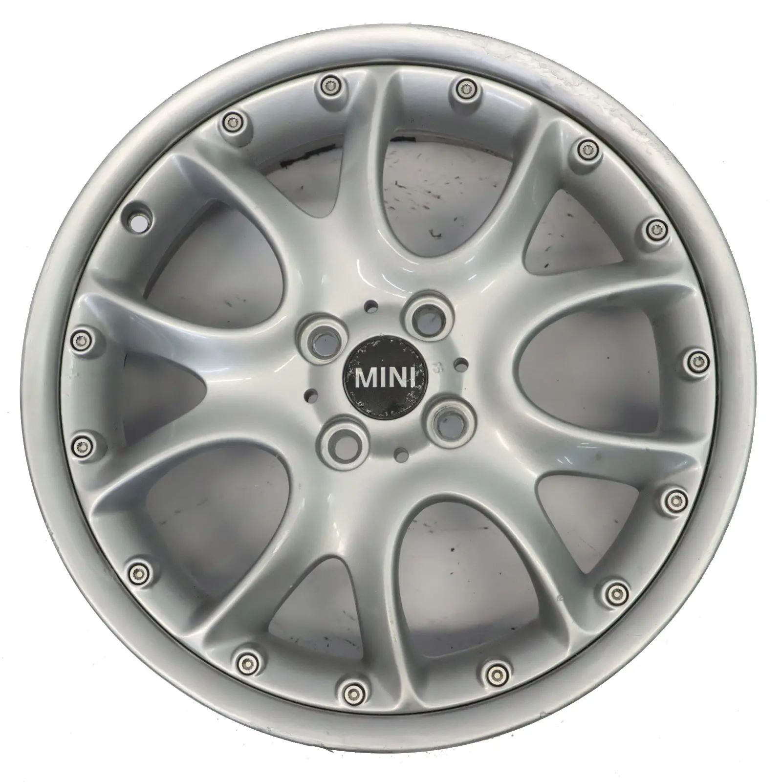 Mini Cooper R50 R53 R56 Argento Cerchio AlluMini o 7J ET: 48 17" Web Raggio