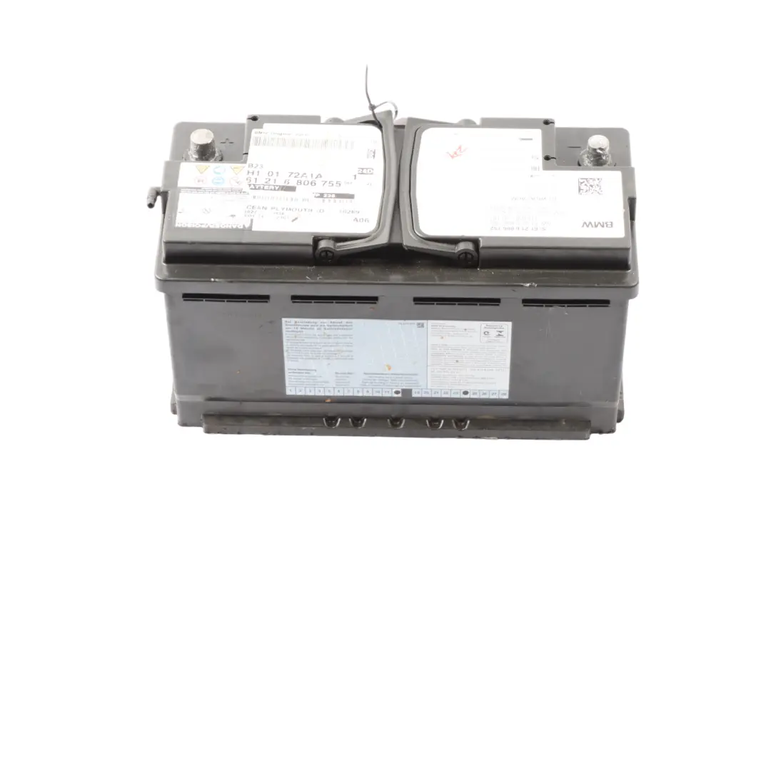 BMW AGM Car Battery 12V 92Ah 850A - SKU 6806755 - Part number 6806755