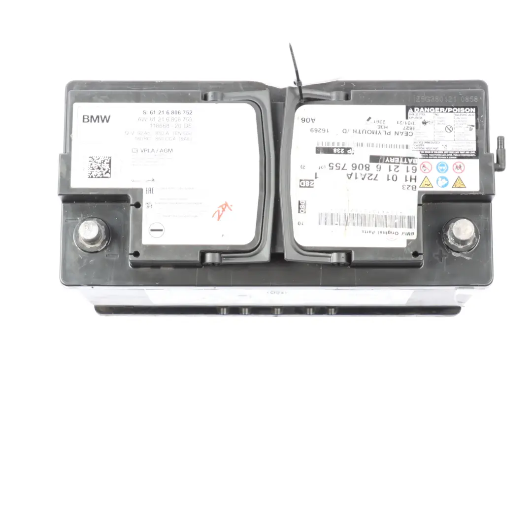 AGM Car Battery 12V 92Ah 850A to BMW with Part number 6806755 BMW AGM Car Battery 12V 92Ah 850A - SKU 6806755 - Part number 6806755