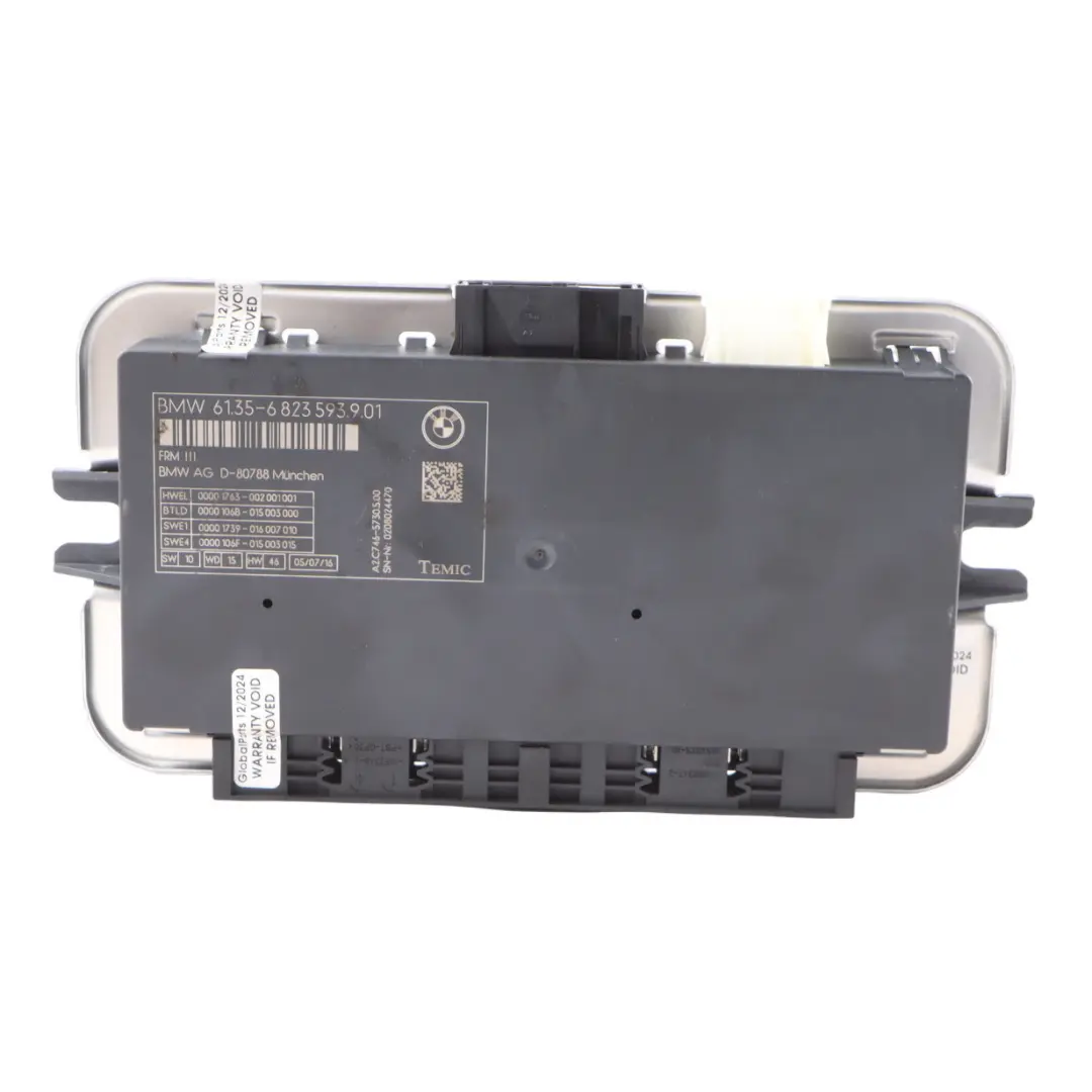 Front Lamp Headlight Footwell Control Module FRM III 3 Unit ECU to BMW F13 with Part number 6823593 BMW F13 Front Lamp Headlight Footwell Control Module FRM III 3 Unit ECU - SKU 6823593 - Part number 6823593