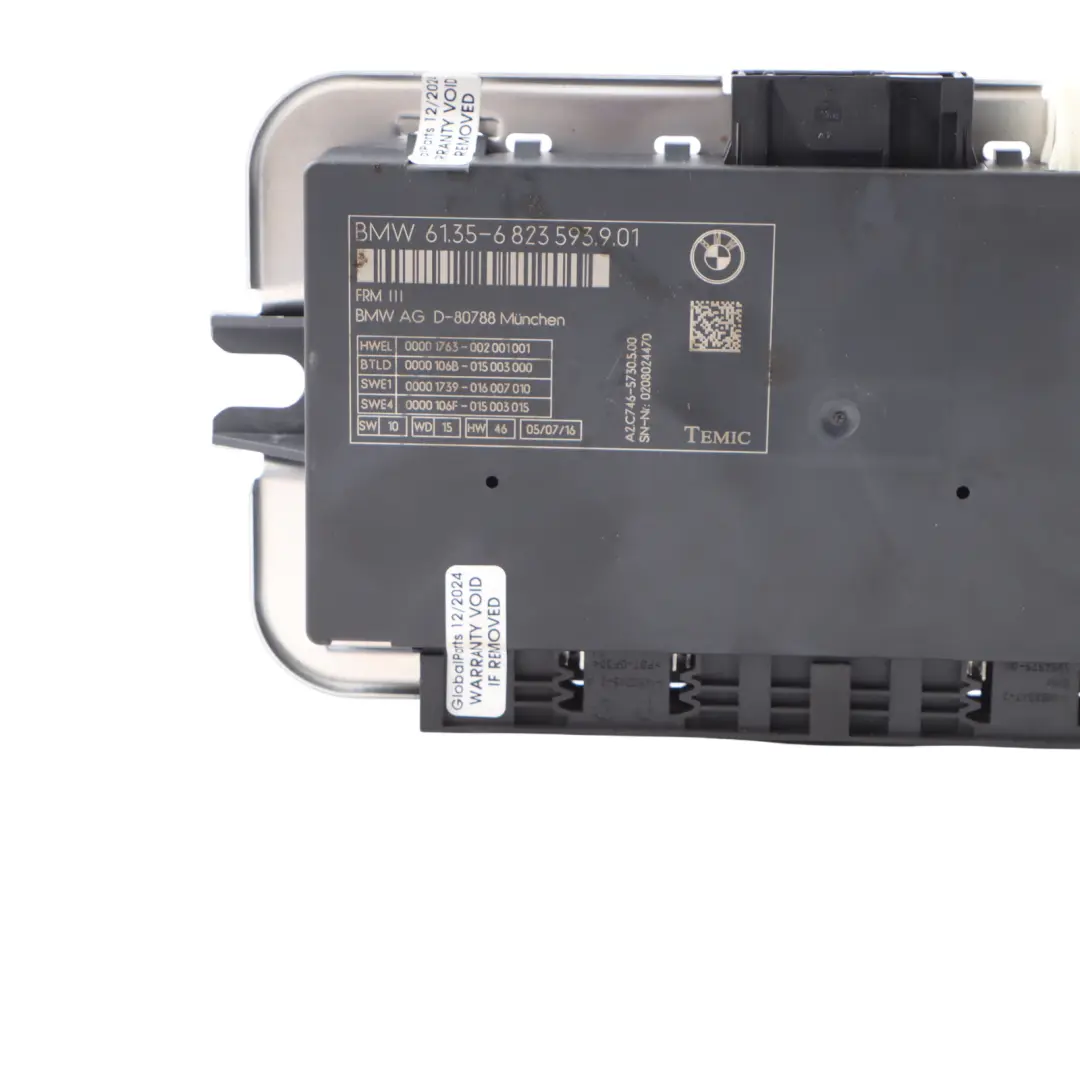 Front Lamp Headlight Footwell Control Module FRM III 3 Unit ECU to BMW F13 with Part number 6823593 BMW F13 Front Lamp Headlight Footwell Control Module FRM III 3 Unit ECU - SKU 6823593 - Part number 6823593