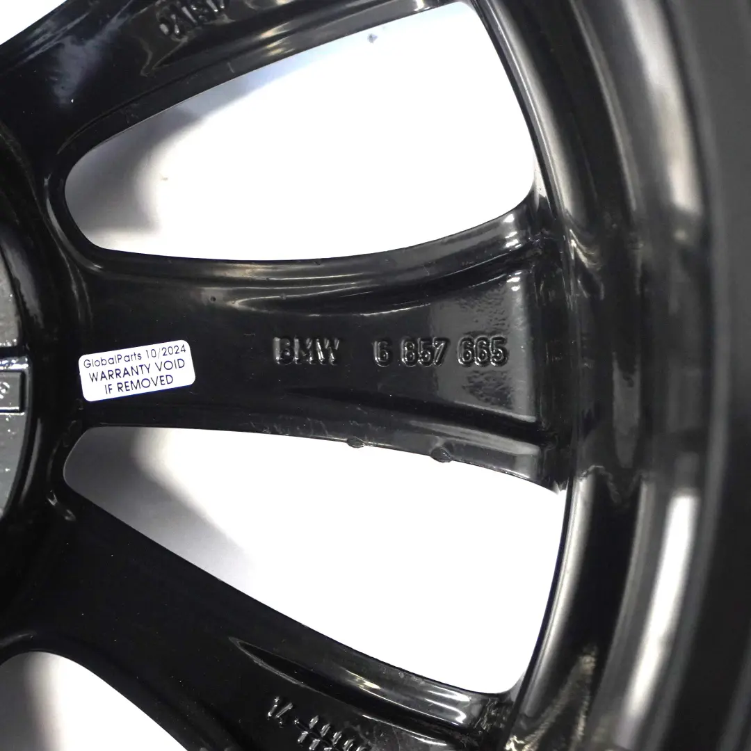 Schwarz Alufelge 18" 8J ET:30 Turbine Style für BMW F10 F11 F12 mit Teilenummer 6857665 BMW F10 F11 F12 Schwarz Alufelge 18" 8J ET:30 Turbine Style - SKU 6857665-4 - Teilenummer 6857665