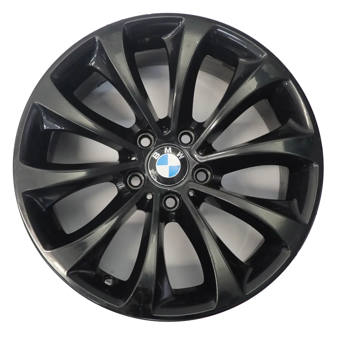 Alloy RIm 18" 8J ET:30 Turbine Style to BMW F10 F11 F12 Black Wheel with Part number 6857665 BMW F10 F11 F12 Black Wheel Alloy RIm 18" 8J ET:30 Turbine Style - SKU 6857665-5 - Part number 6857665