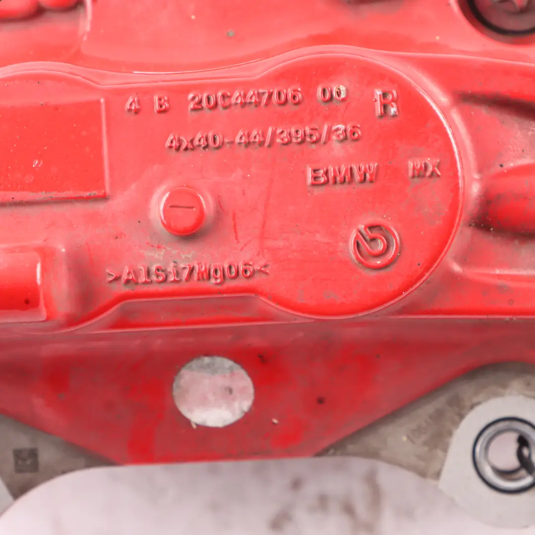 Brake Caliper BMW F98 G05 M Sport Front Right O/S Brake Housing Red 44/395/36 to with Part number 6897362 Brake Caliper BMW F98 G05 M Sport Front Right O/S Brake Housing Red 44/395/36 - SKU 6897362 - Part number 6897362