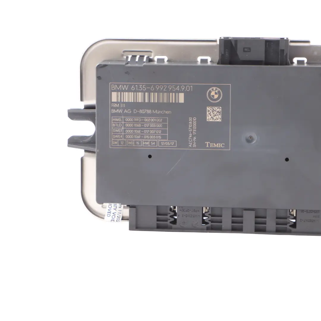 Footwell Light Module FRM III Control Unit to BMW X4 F26 with Part number 6992954 BMW X4 F26 Footwell Light Module FRM III Control Unit - SKU 6992954 - Part number 6992954