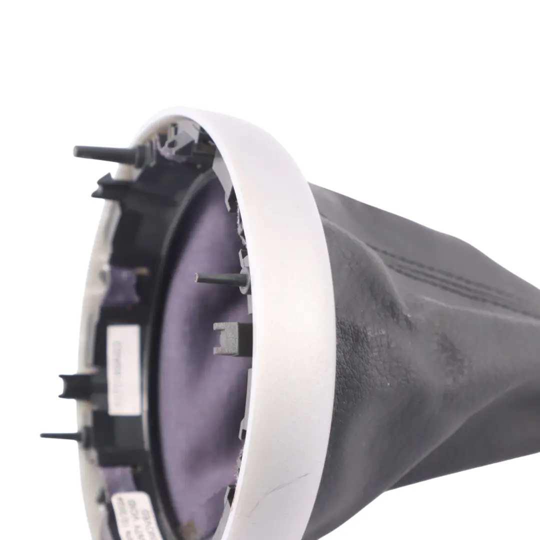 Mini R50 R52 Anello rifinitura Argento Stivale leva cambio Panther Black - SKU 7052157-3 - Numero di parte 7052157