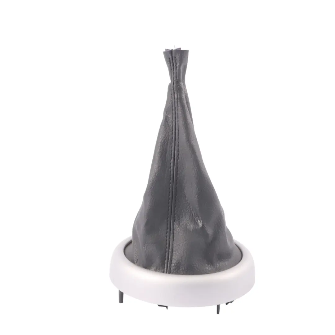 Trim Ring Silber Schalthebel Boot Panther schwarz für Mini R50 R52 mit Teilenummer 7052157 Mini R50 R52 Trim Ring Silber Schalthebel Boot Panther schwarz - SKU 7052157-3 - Teilenummer 7052157