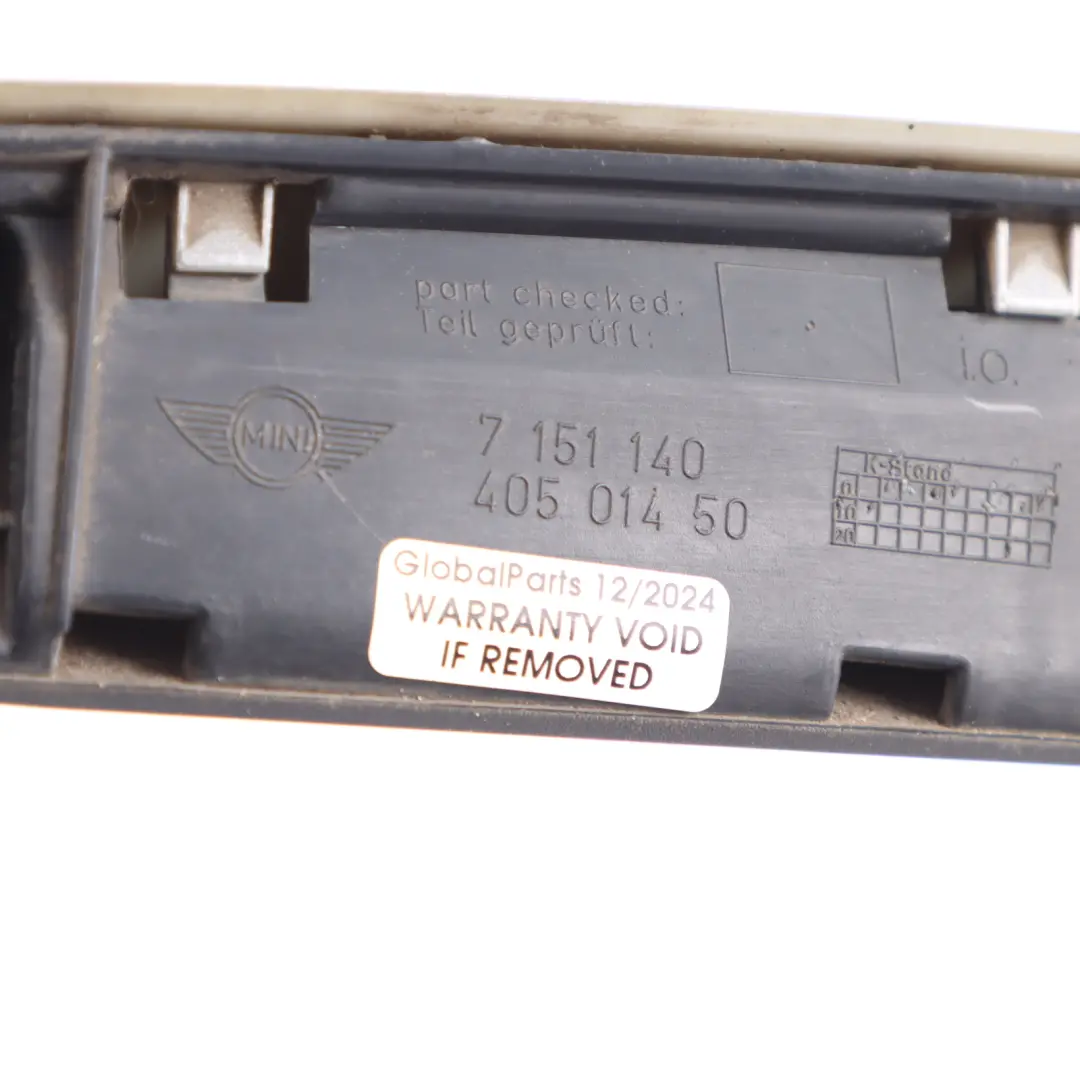 Boot Lid Trunk Grab Handle Tailgate Dark Silver to Mini Cooper R56 with Part number 7151140 Mini Cooper R56 Boot Lid Trunk Grab Handle Tailgate Dark Silver - SKU 7151140-DS - Part number 7151140