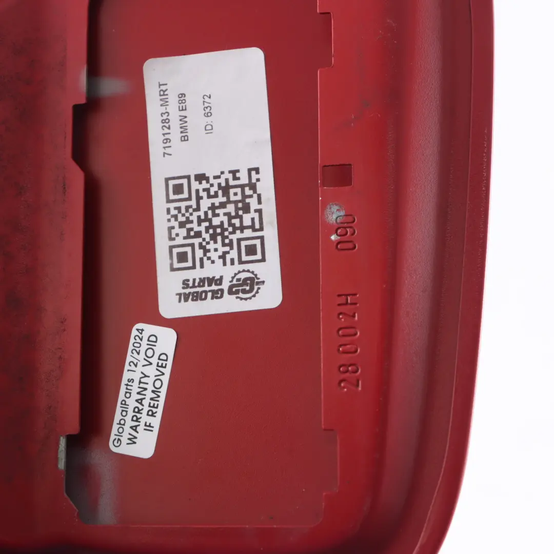 Klapka Pokrywa Wlewu Paliwa Czerwona do BMW Z4 E89 o numerze 7191283 BMW Z4 E89 Klapka Pokrywa Wlewu Paliwa Czerwona - SKU 7191283-MRT - Numer Części 7191283