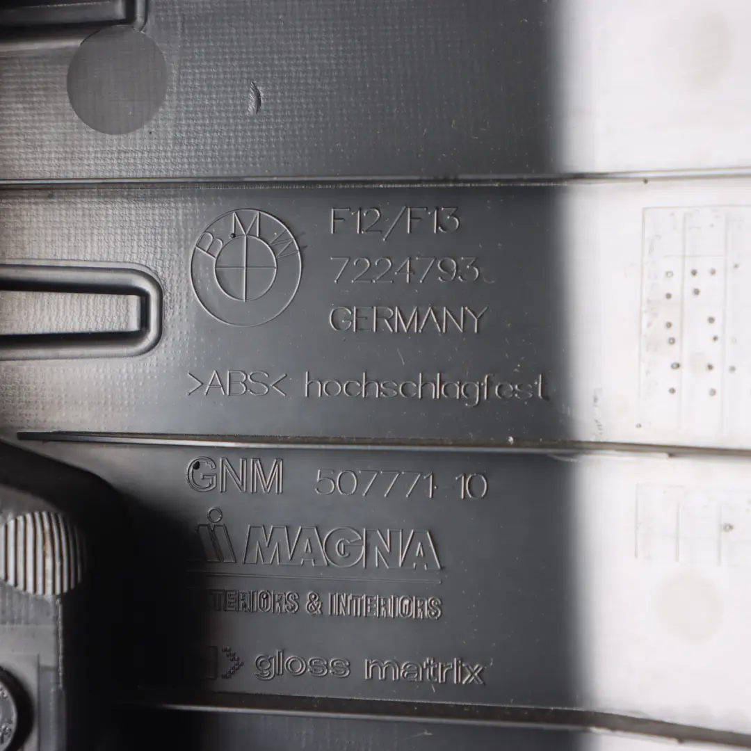 Trunk Boot Tailgate Rear Lock Cover Trim Black to BMW F13 with Part number 7224793 BMW F13 Trunk Boot Tailgate Rear Lock Cover Trim Black - SKU 7224793 - Part number 7224793