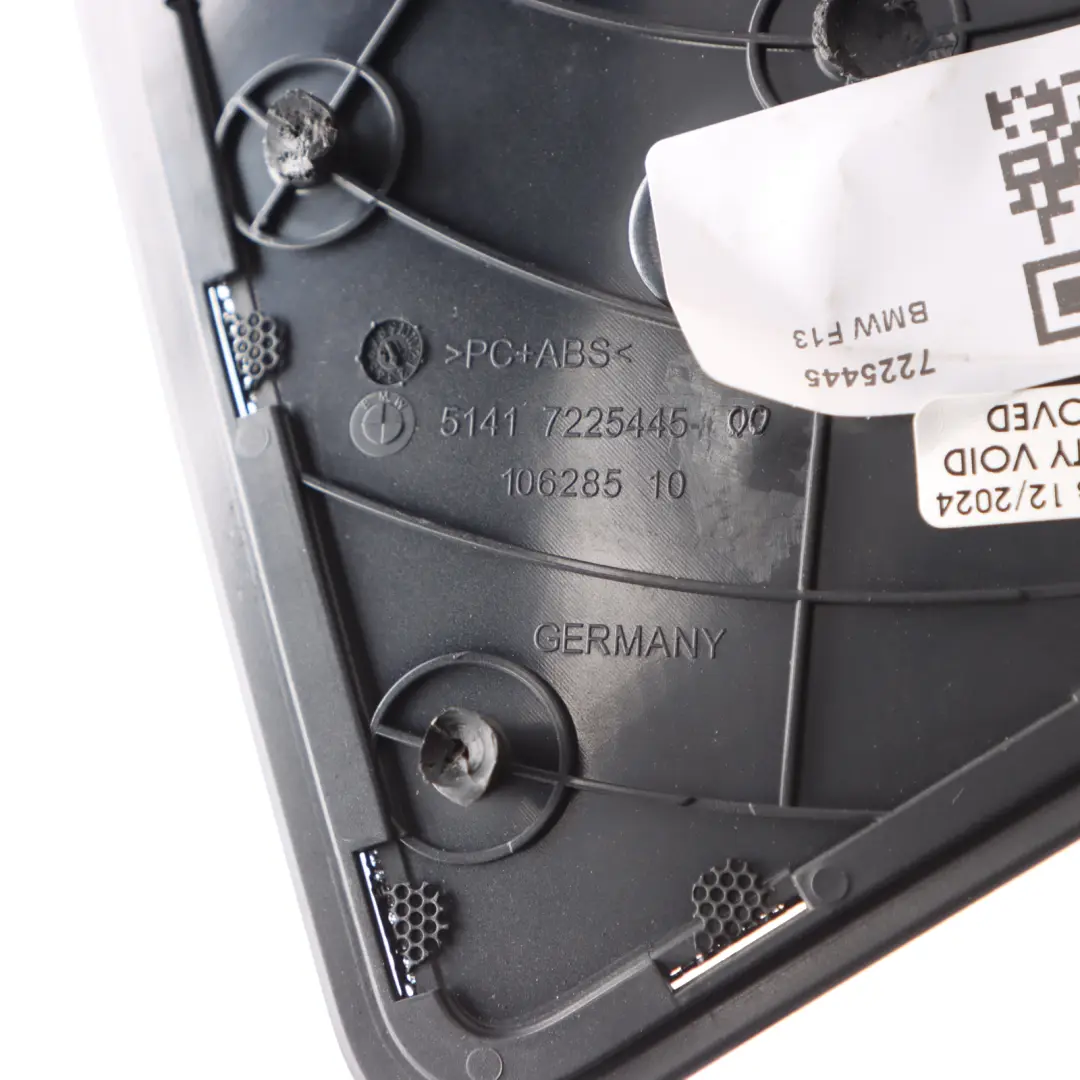 BMW F12 F13 Couvre Haut-Parleur Avant Gauche Noir - SKU 7225445 - Numéro de pièce 7225445