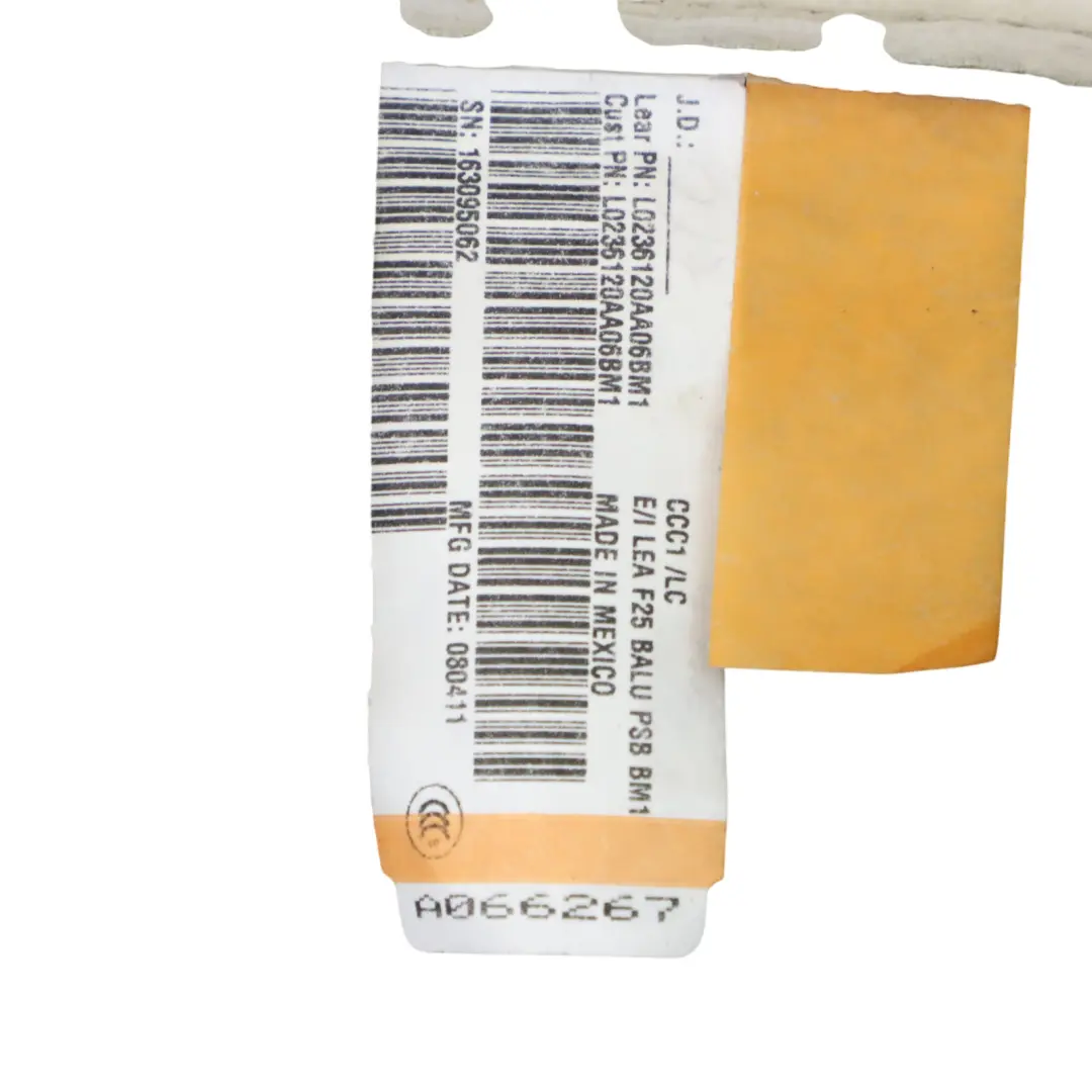  Respaldo BMW X3 F25 X4 F26 Asiento Delantero Derecho Cuero Nevada Negro - SKU 7255656 - Número de pieza 7255656