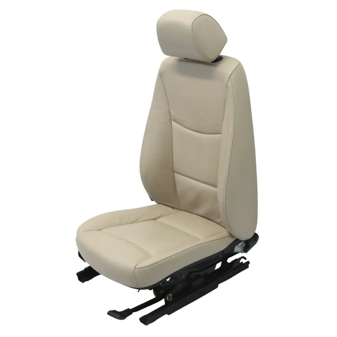 Fotel Przedni Prawy Przód Skórzany Dakota Oyster Beżowy do BMW E90 E91 LCI o numerze 7257544 BMW E90 E91 LCI Fotel Przedni Prawy Przód Skórzany Dakota Oyster Beżowy - SKU 7257544-5 - Numer Części 7257544