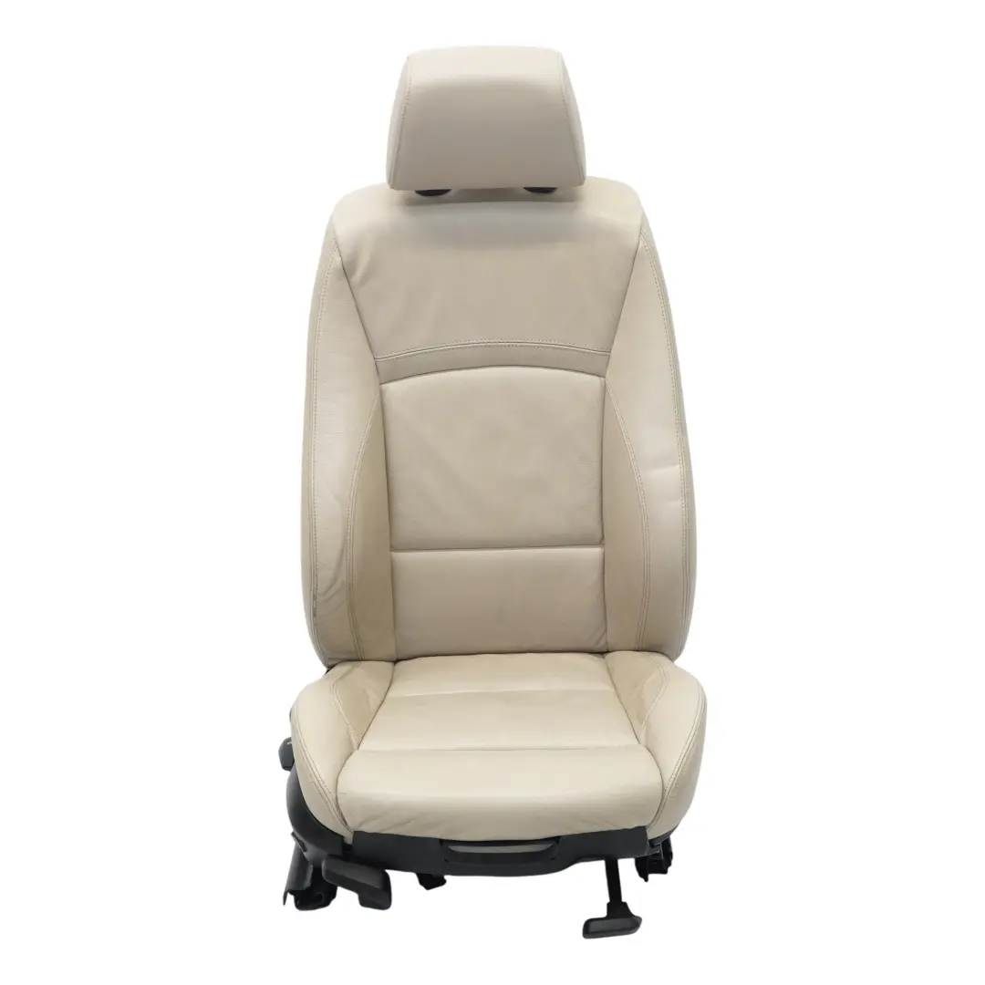 Siège avant droit intérieur chauffé cuir sport Dakota Oyster pour BMW E90 E91 LCI à propos du numéro de pièce 7257600 BMW E90 E91 LCI Siège avant droit intérieur chauffé cuir sport Dakota Oyster - SKU 7257600-1 - Numéro de pièce 7257600