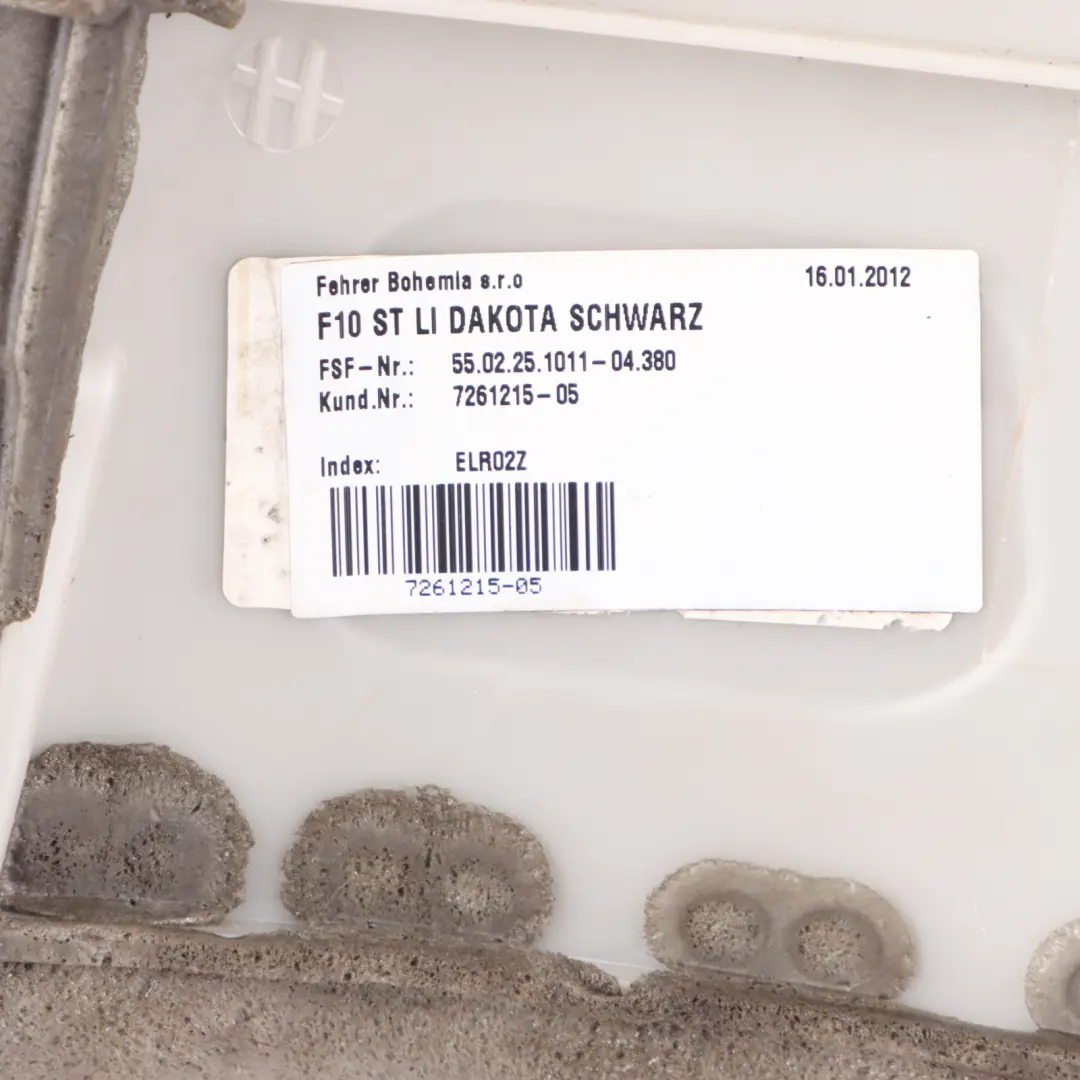 Housse De Siège Arrière Gauche Finition Latérale Cuir Dakota Noir pour BMW F10 à propos du numéro de pièce 7261215 BMW F10 Housse De Siège Arrière Gauche Finition Latérale Cuir Dakota Noir - SKU 7261215 - Numéro de pièce 7261215