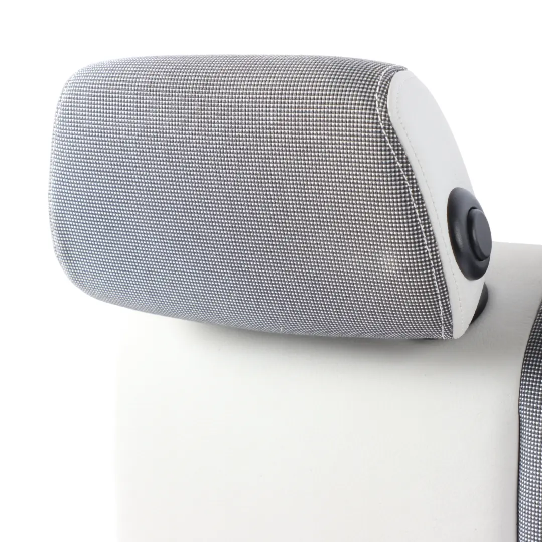 Left Seat N/S Backrest Cover Cloth Leather Metro Silver Pearl Grey to BMW F20 Rear with Part number 7292606 BMW F20 Rear Left Seat N/S Backrest Cover Cloth Leather Metro Silver Pearl Grey - SKU 7292606 - Part number 7292606