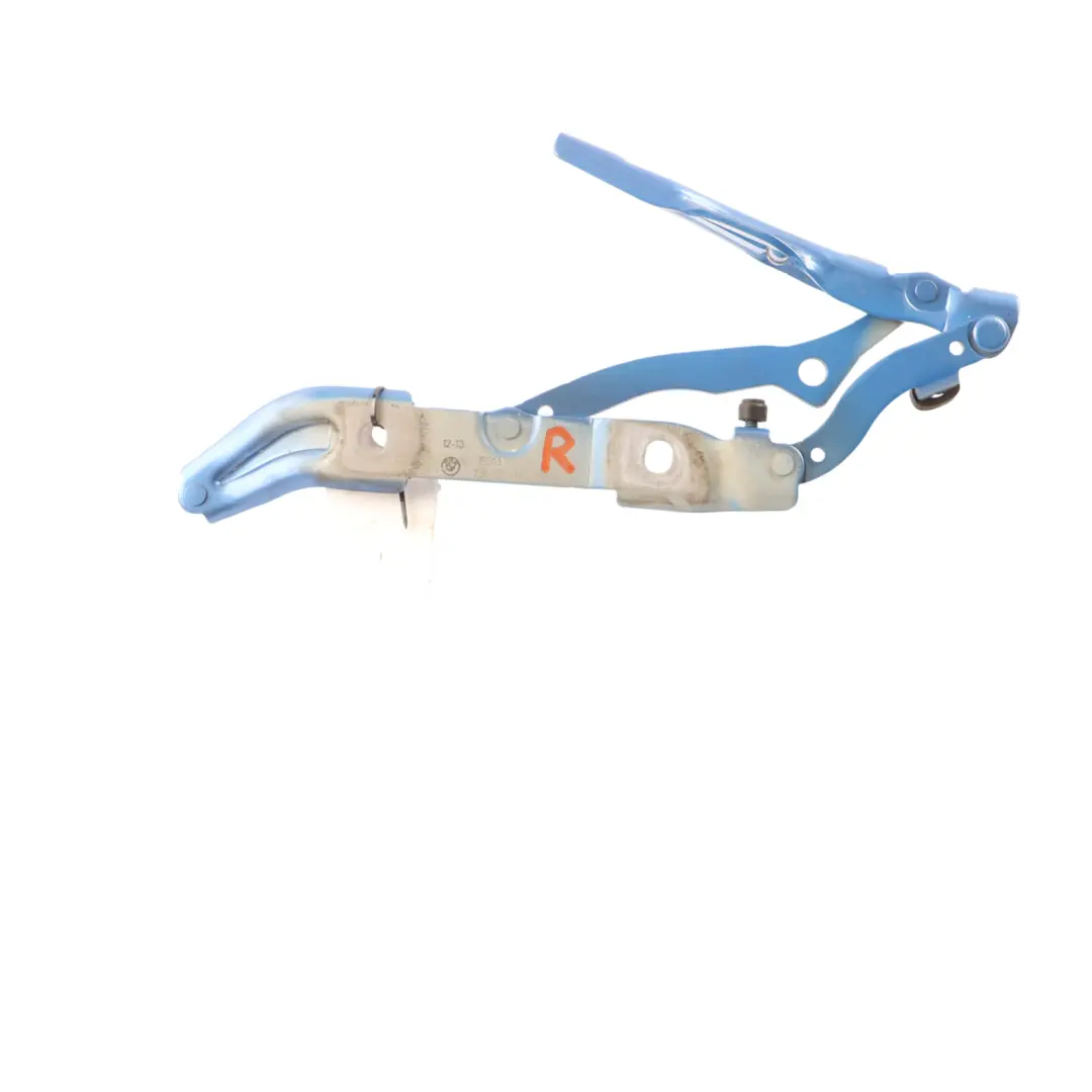 BMW F22 F23 Rear Trunk Lid Hinge Right O/S Estoril Blue - B45 - SKU 7304558-EB - Part number 7304558