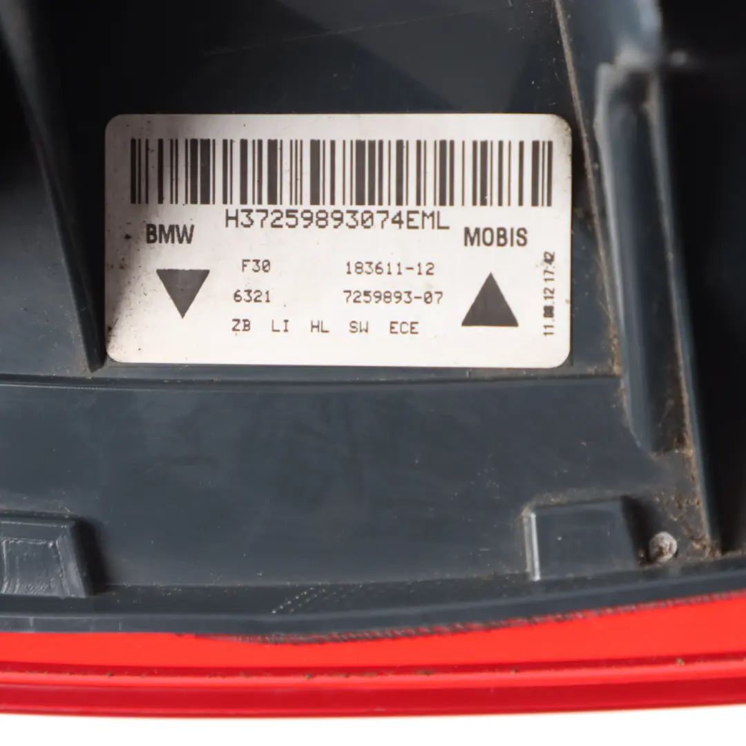 BMW F30 F80 M3 Feu Arrière Dans Le Panneau Latéral Gauche N/S 7372783 - SKU 7312845-1 - Numéro de pièce 7312845