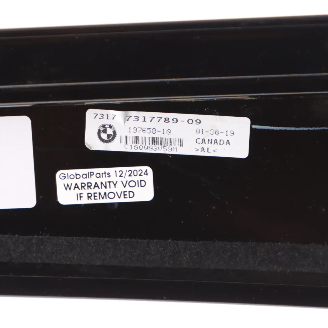 BMW X6 F16 F86 Zewnętrzna Osłona Słupka B Drzwi Lewy Przód Czarna - SKU 7317789 - Numer Części 7317789