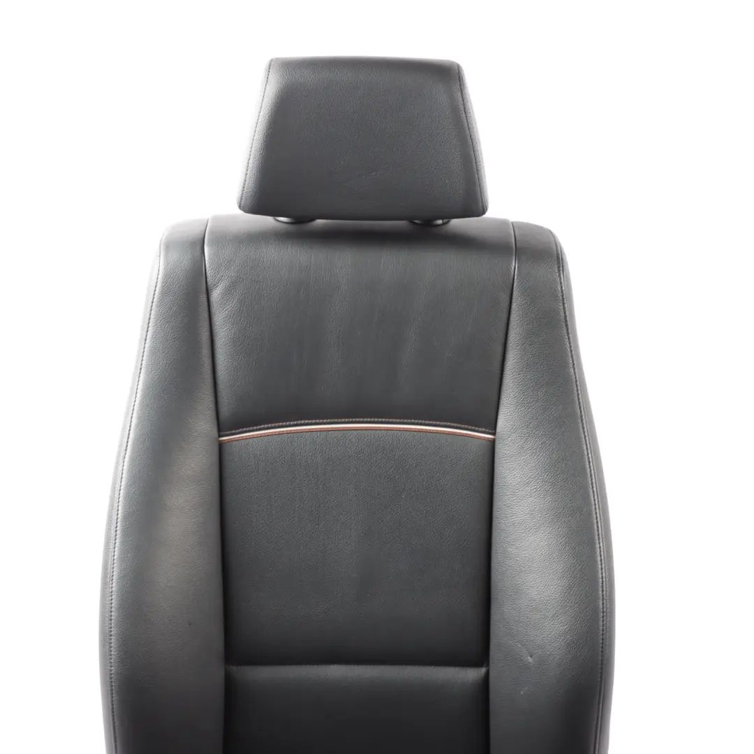 BMW X1 E84 Front Seat Heated Left N/S Leather Nevada Black Piping Gray Brown - SKU 7324173-3 - Part number 7324173