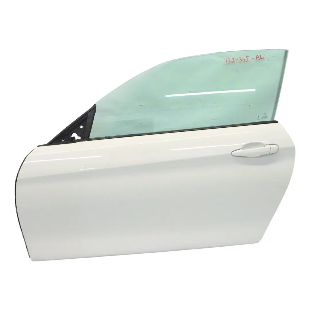 Front Left Door N/S Alpinweiss Alpine White - 300 to BMW F32 F33 F82 F83 M4 with Part number 7327345 BMW F32 F33 F82 F83 M4 Front Left Door N/S Alpinweiss Alpine White - 300 - SKU 7327345-AW - Part number 7327345