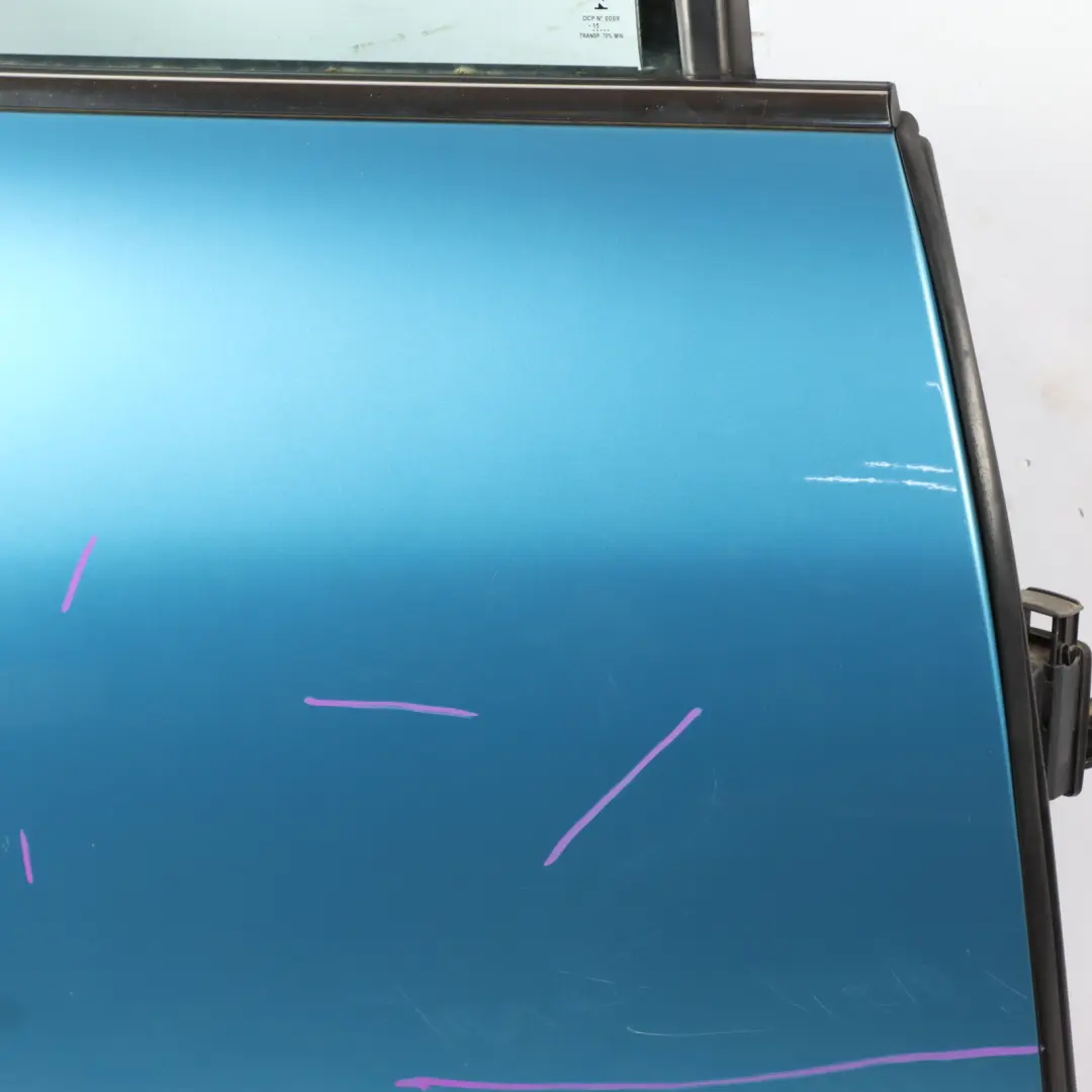 Mini F55 Door Rear Right O/S Covering Panel Electric Blue II Metallic - B86 - SKU 7327450-ELBII - Part number 7327450