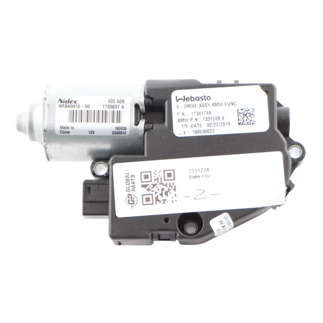 BMW X6 F16 Sliding Roof Motor Sunroof Drive Actuator Unit 7316396 - SKU 7331228 - Part number 7331228