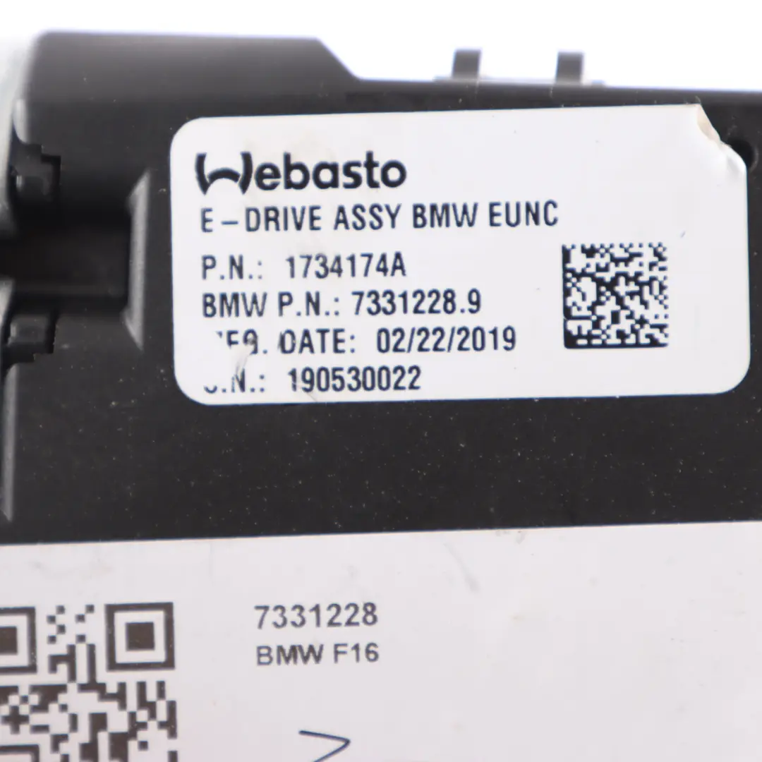Tetto Scorrevole Motore Tetto Apribile Attuatore 7316396 per BMW X6 F16 con numero di parte 7331228 BMW X6 F16 Tetto Scorrevole Motore Tetto Apribile Attuatore 7316396 - SKU 7331228 - Numero di parte 7331228
