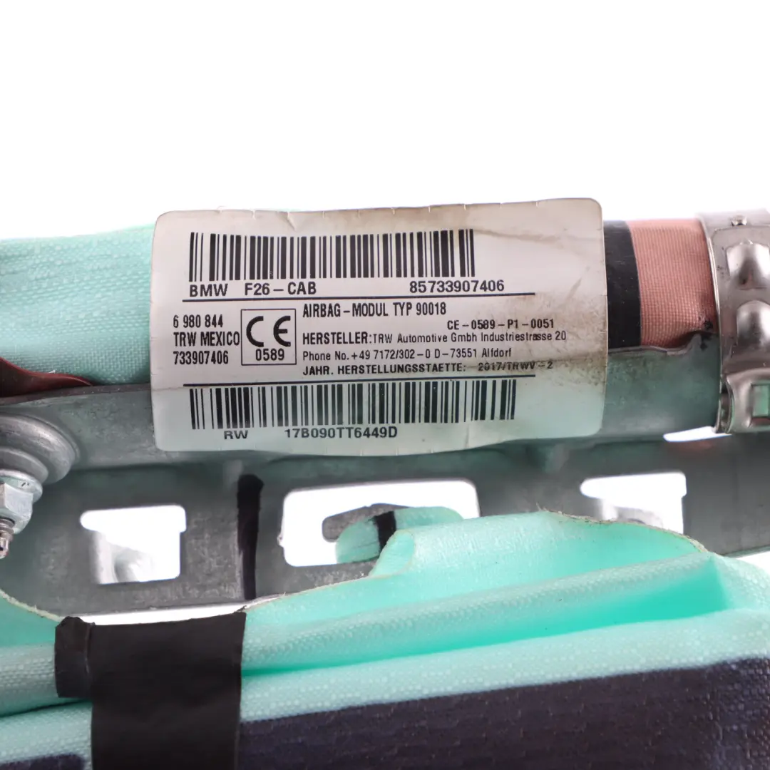 BMW X4 F26 Head Air Module Roof Curtain Right O/S - SKU 7339074 - Part number 7339074