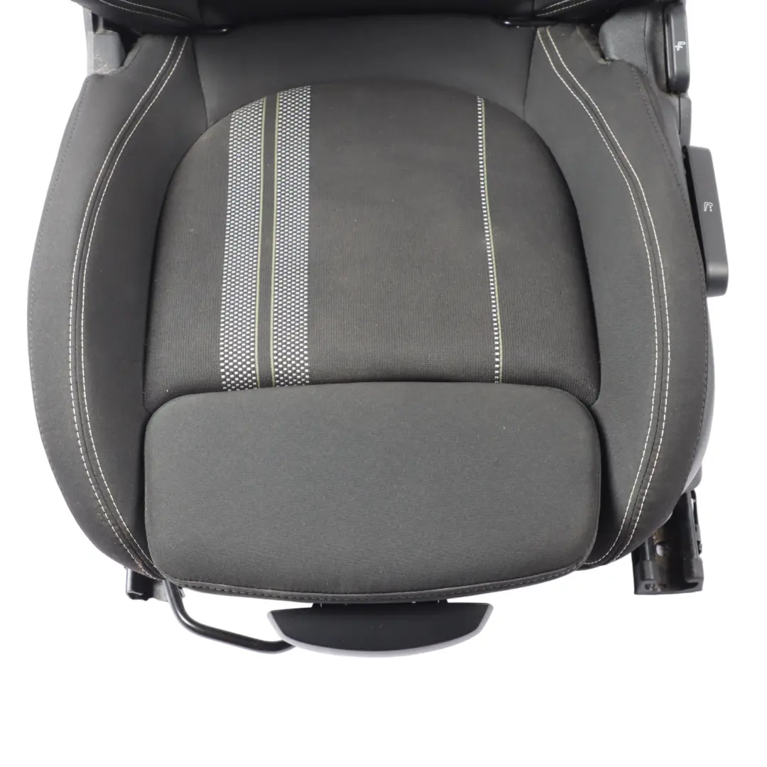 Front Left N/S Cloth Double Stripe Carbon Black to Mini Countryman F60 Sport Seat with Part number 7344591 Mini Countryman F60 Sport Seat Front Left N/S Cloth Double Stripe Carbon Black - SKU 7344591 - Part number 7344591