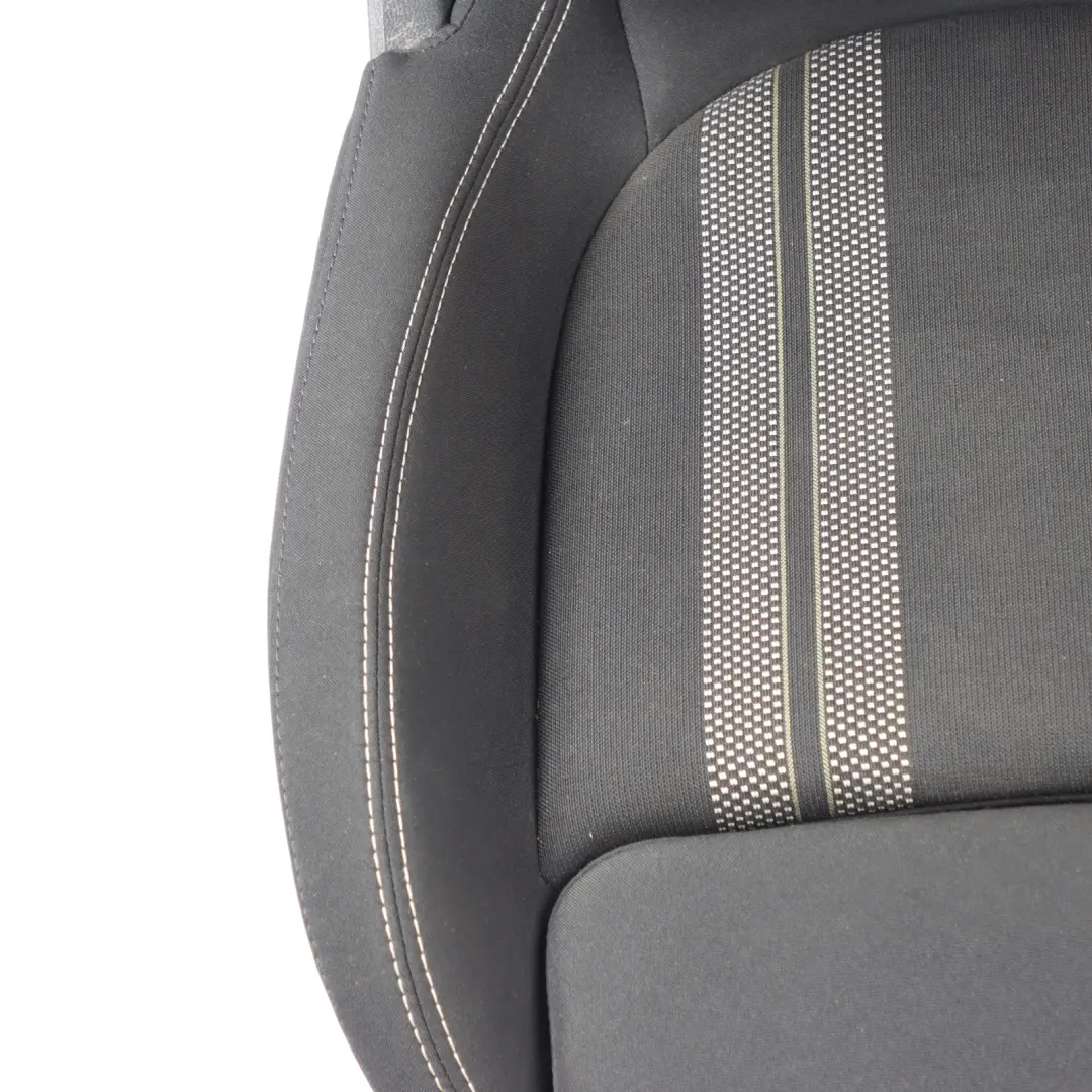 Front Left N/S Cloth Double Stripe Carbon Black to Mini Countryman F60 Sport Seat with Part number 7344591 Mini Countryman F60 Sport Seat Front Left N/S Cloth Double Stripe Carbon Black - SKU 7344591 - Part number 7344591