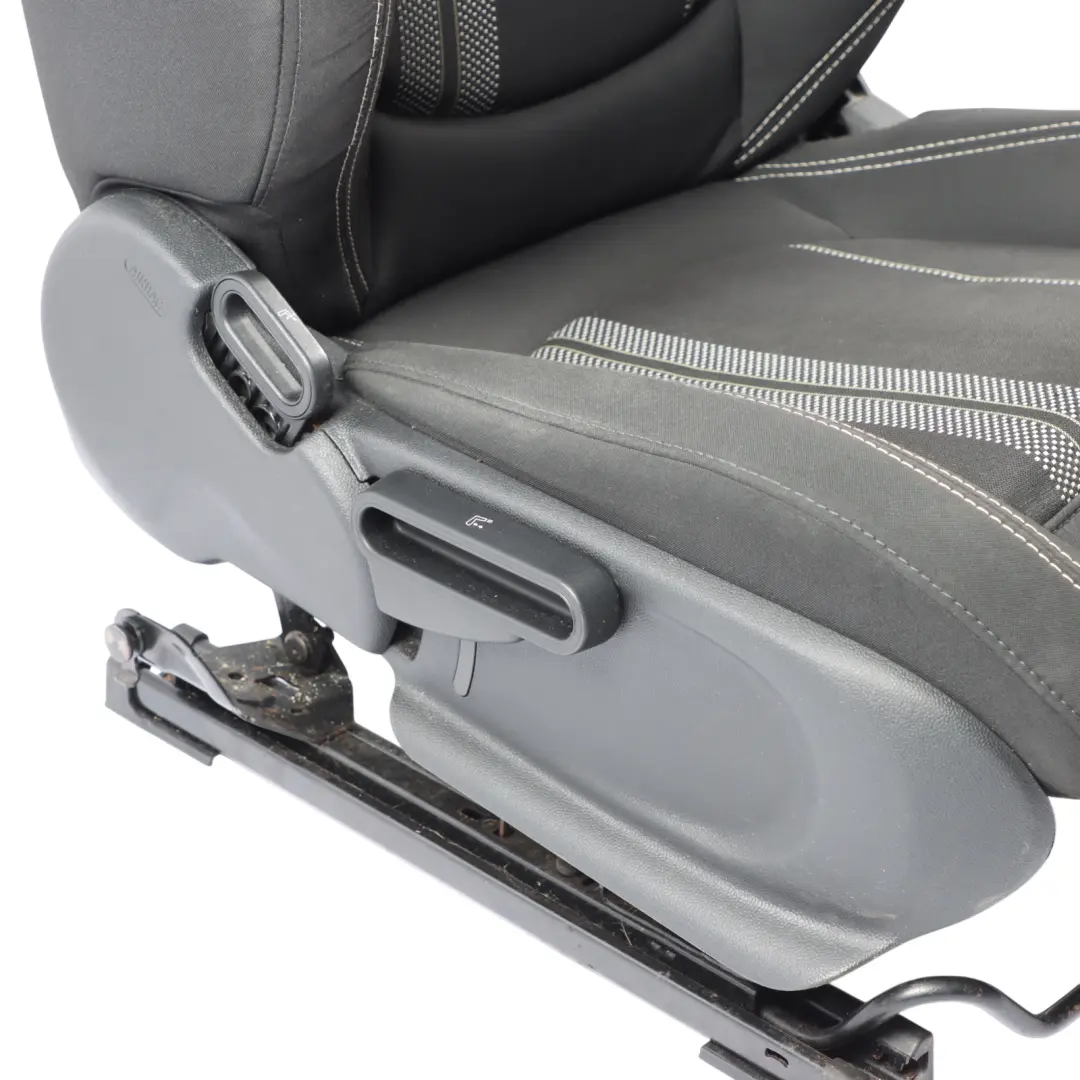 Front Right O/S Cloth Double Stripe Carbon Black to Mini Countryman F60 Sport Seat with Part number 7344592 Mini Countryman F60 Sport Seat Front Right O/S Cloth Double Stripe Carbon Black - SKU 7344592 - Part number 7344592