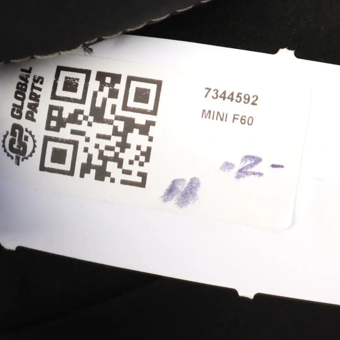 Front Right O/S Cloth Double Stripe Carbon Black to Mini Countryman F60 Sport Seat with Part number 7344592 Mini Countryman F60 Sport Seat Front Right O/S Cloth Double Stripe Carbon Black - SKU 7344592 - Part number 7344592
