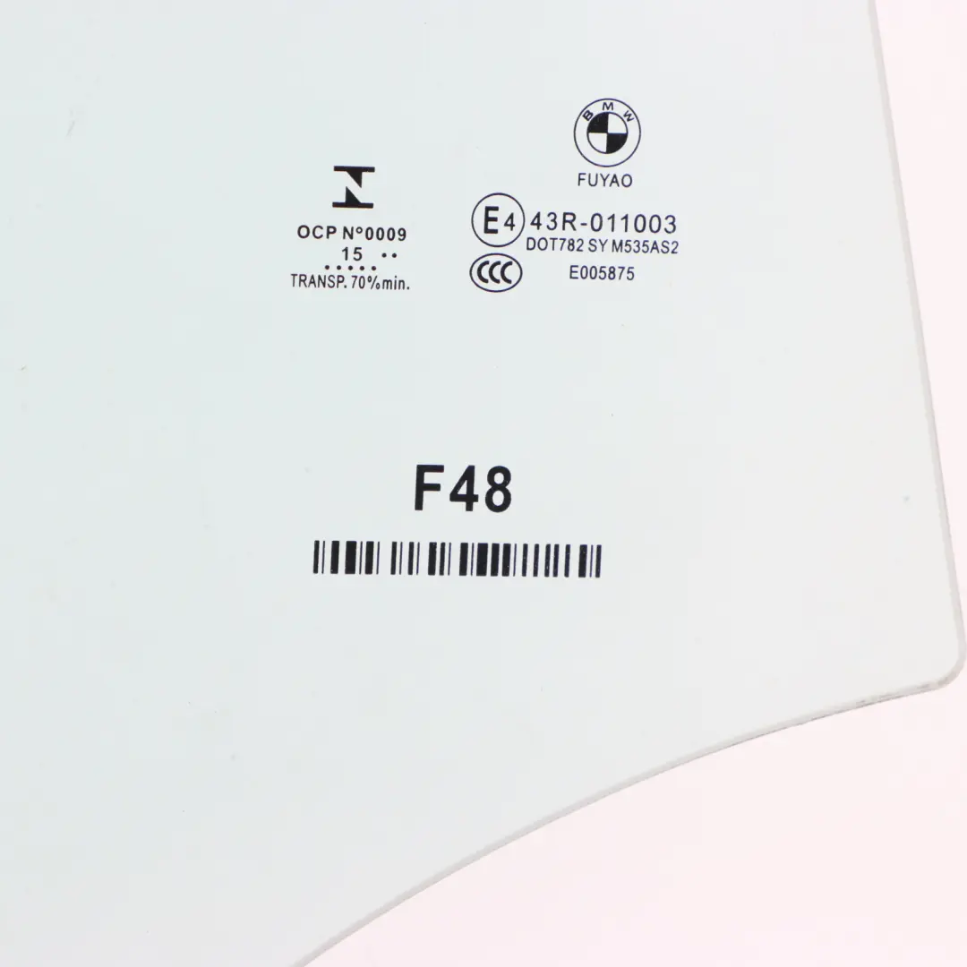 Vetro Laterale Porta Posteriore Destro AS2 Vetro per BMW X1 F48 con numero di parte 7349498 BMW X1 F48 Vetro Laterale Porta Posteriore Destro AS2 Vetro - SKU 7349498 - Numero di parte 7349498