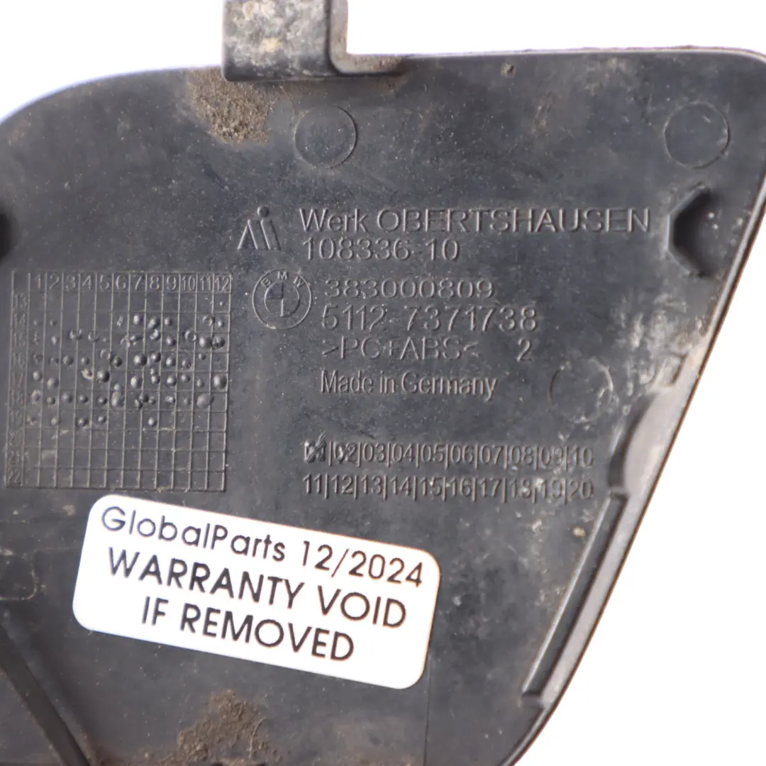 BMW F20 LCI Rear Bumper Towing Eye Hook Cover Flap Trim Alpine White 300 - SKU 7371751-AW - Part number 7371751