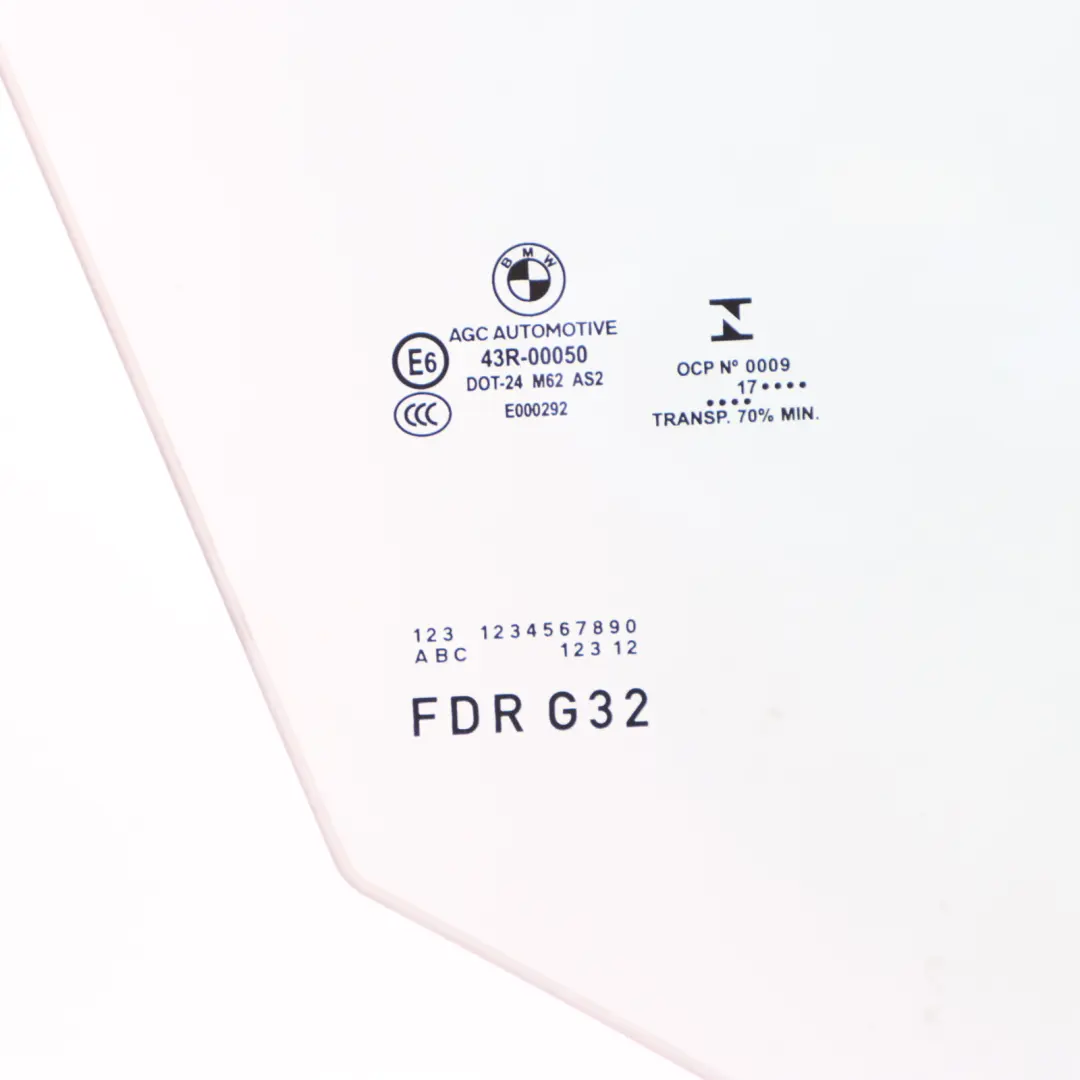 BMW G32 Vetro Laterale Anteriore Porta Destra AS2 Vetro Verde - SKU 7379830 - Numero di parte 7379830