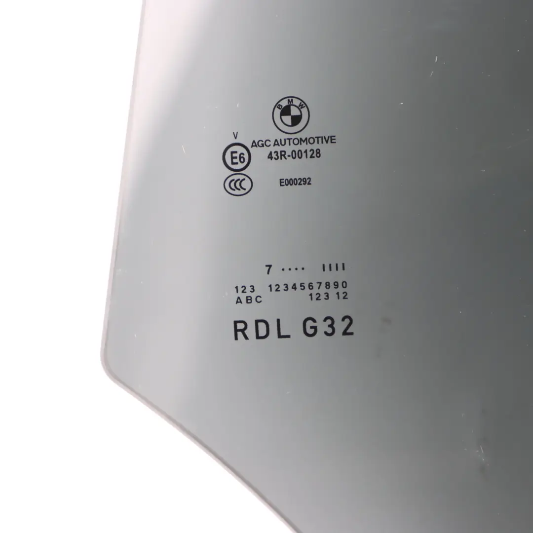 BMW G32 Rear Side Window Glass Door Left N/S - SKU 7382563 - Part number 7382563