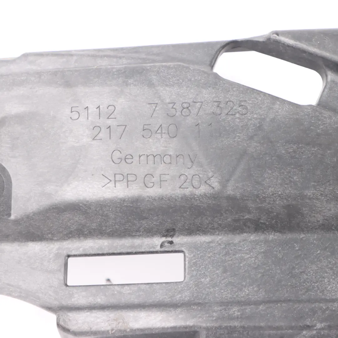 Lower Bumper Reinforcement Bar Cover Bracket to BMW G32 Rear with Part number 7387325 BMW G32 Rear Lower Bumper Reinforcement Bar Cover Bracket - SKU 7387325 - Part number 7387325