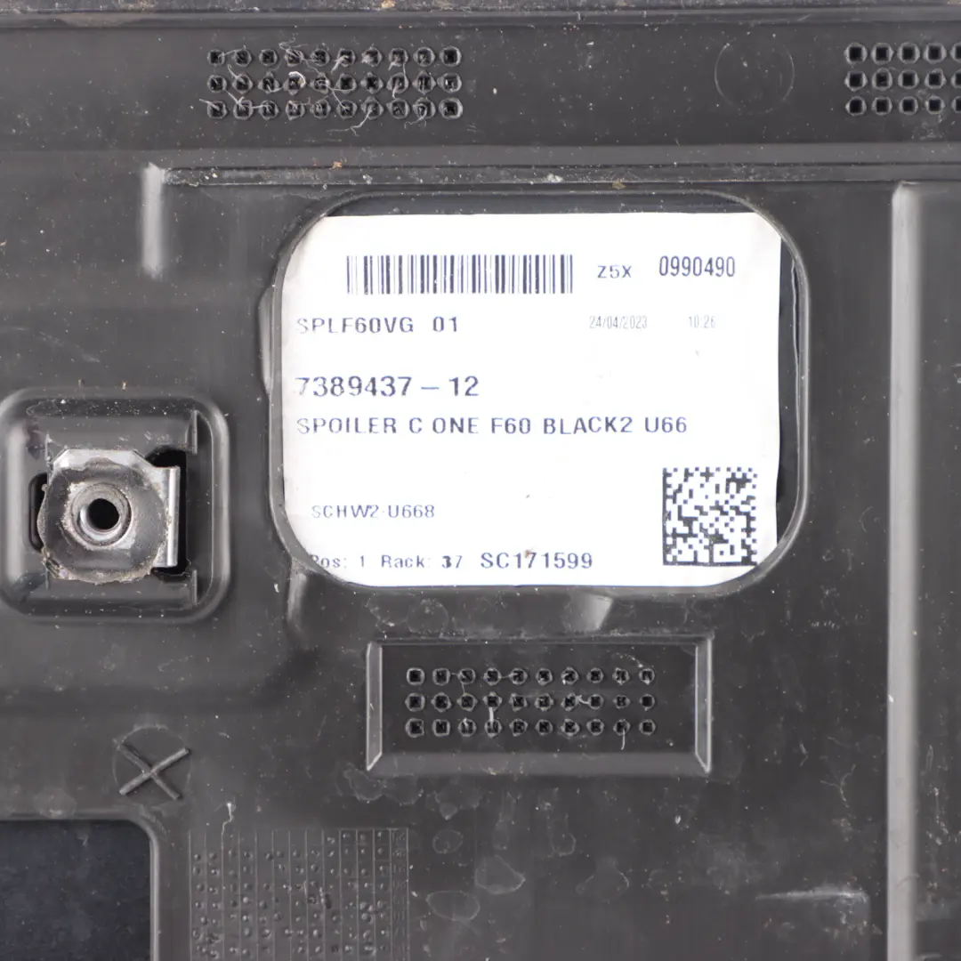 Spoiler Boot Trunk Lid Tailgate Enigmatic Black C3Y 7389435 to Mini F60 Rear with Part number 7389442 Mini F60 Rear Spoiler Boot Trunk Lid Tailgate Enigmatic Black C3Y 7389435 - SKU 7389442-EBL - Part number 7389442