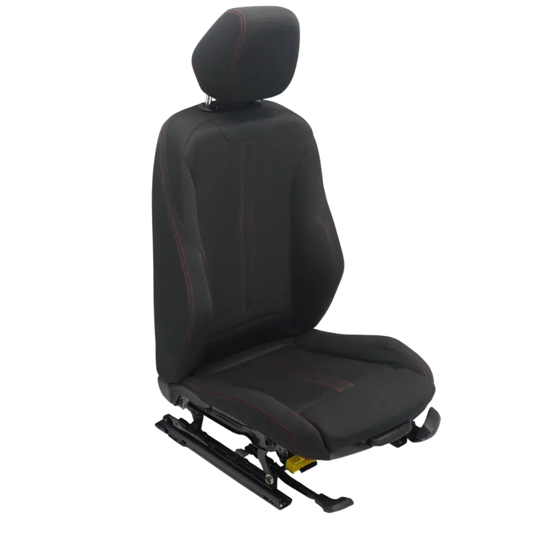 BMW F30 LCI Front Seat Sport Left N/S Fabric Cloth Anthracite Red - SKU 7392459-3 - Part number 7392459