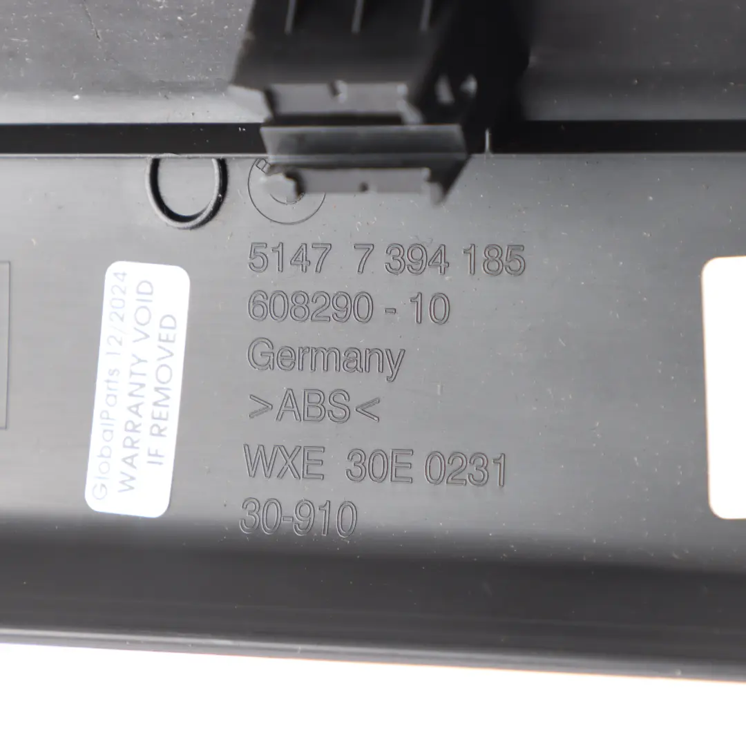 BMW G32 GT Cover Strip Entrance Interior Left Black Schwarz N/S - SKU 7394185 - Part number 7394185
