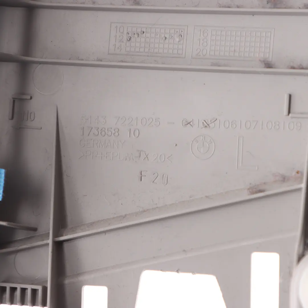 Column B Pillar Upper Left N/S Trim Cover Panel Everest Grey to BMW F20 with Part number 7401785 BMW F20 Column B Pillar Upper Left N/S Trim Cover Panel Everest Grey - SKU 7401785 - Part number 7401785