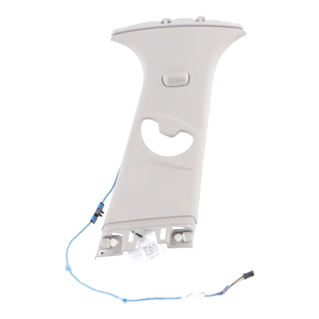 BMW F20 Column B Pillar Upper Right O/S Trim Cover Panel Everest Grey - SKU 7401786 - Part number 7401786