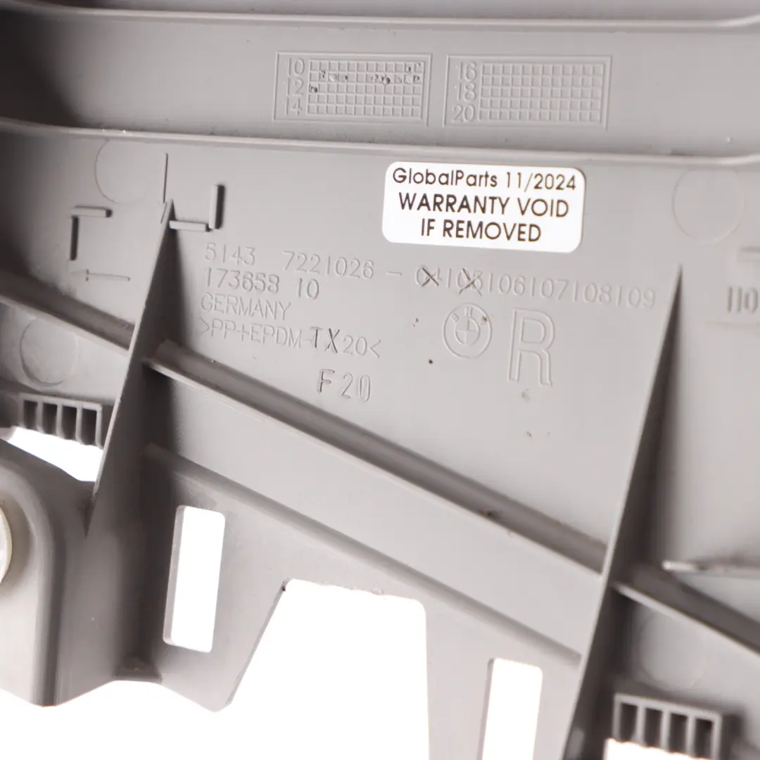 Column B Pillar Upper Right O/S Trim Cover Panel Everest Grey to BMW F20 with Part number 7401786 BMW F20 Column B Pillar Upper Right O/S Trim Cover Panel Everest Grey - SKU 7401786 - Part number 7401786