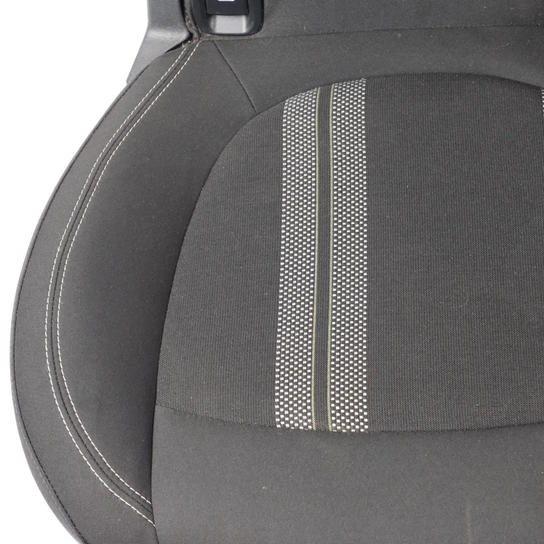 Bench Seat Cloth Fabric Double Stripe Carbon Black to Mini Countryman F60 Rear with Part number 7433571 Mini Countryman F60 Rear Bench Seat Cloth Fabric Double Stripe Carbon Black - SKU 7433571 - Part number 7433571