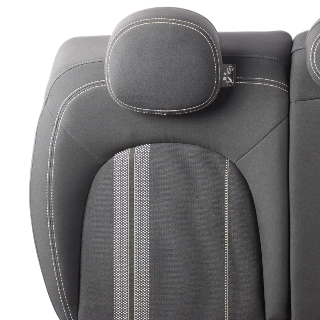 Bench Seat Cloth Fabric Double Stripe Carbon Black to Mini Countryman F60 Rear with Part number 7433571 Mini Countryman F60 Rear Bench Seat Cloth Fabric Double Stripe Carbon Black - SKU 7433571 - Part number 7433571