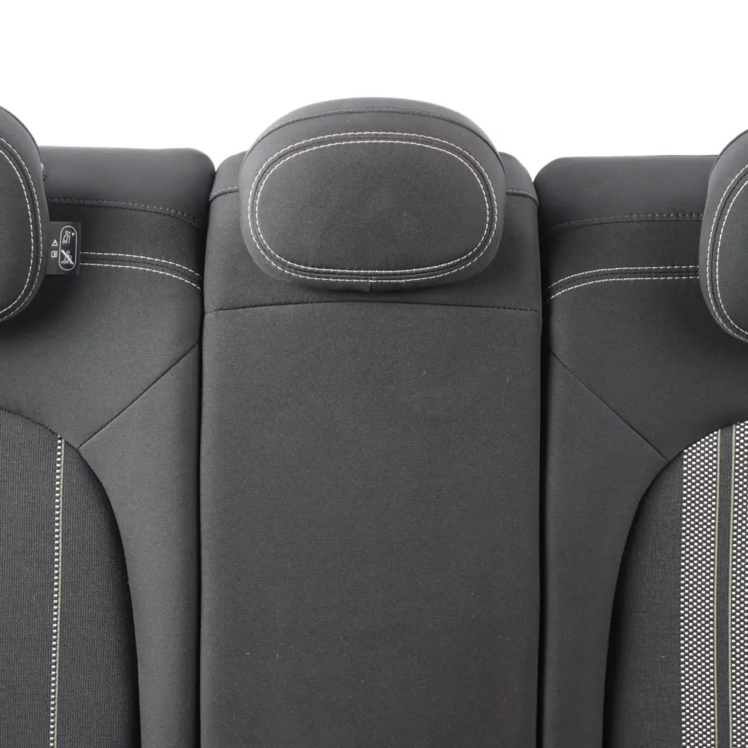 Bench Seat Cloth Fabric Double Stripe Carbon Black to Mini Countryman F60 Rear with Part number 7433571 Mini Countryman F60 Rear Bench Seat Cloth Fabric Double Stripe Carbon Black - SKU 7433571 - Part number 7433571